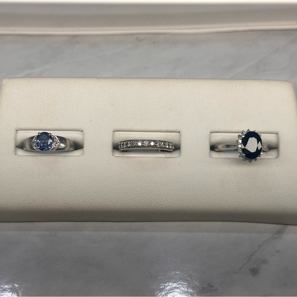 4.5ct Natural Blue Sapphire w White Diamond Halo Princess Diana Engagement Ring - Picture 13 of 17